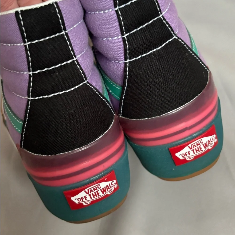 Vans Sk8-Hi Stacked Confetti - Fairy Wren Sea Green- RARE FIND- women’s 6.5 - Picture 4 of 8